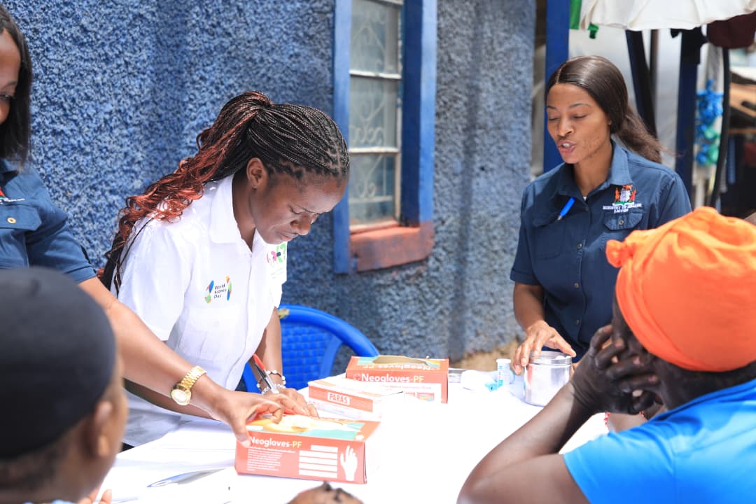 Giving information on health